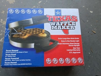 New Texas Waffle Maker BCOWW Outfitters Texas Shaped Waffles 8.25'' 800 Watts
