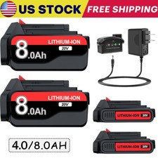 4.0/8.0Ah For Black and Decker LBXR20 LBX20 20Volt MAX Lithium Battery/Charger