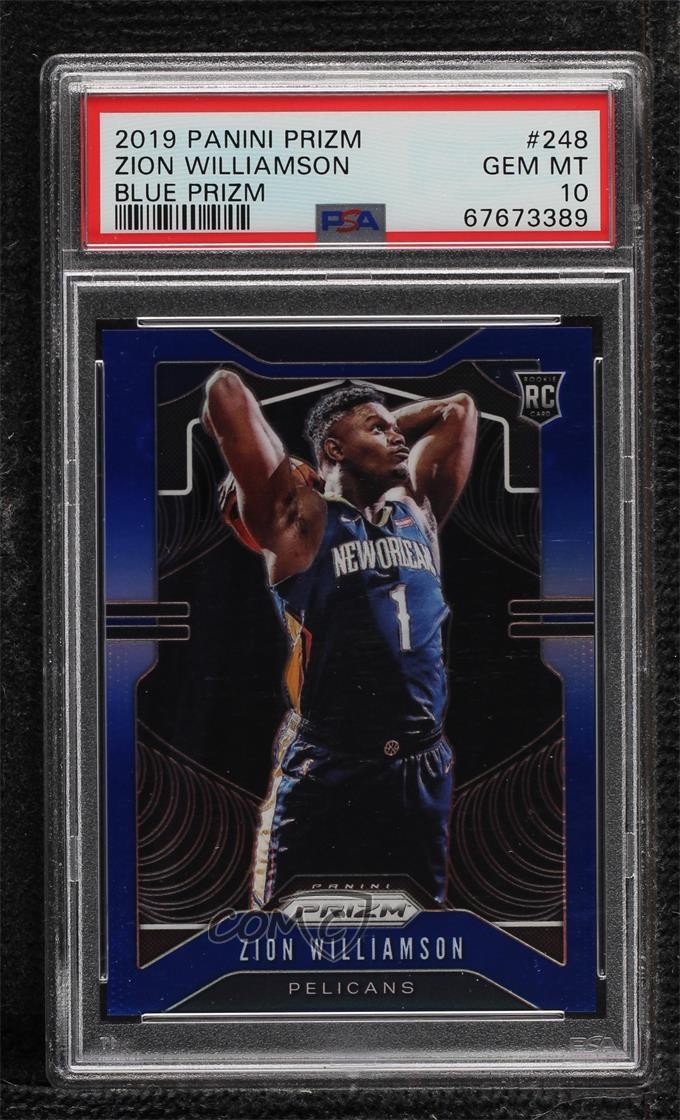 2019 Panini Prizm Blue 17/199 Zion Williamson #248 PSA 10 GEM MT Rookie RC 4m4