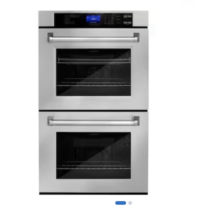 Hallman 30 Inch Convection Double Electric Wall Oven Self-cleaning (Stainless