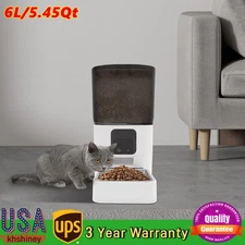 6L/5.45Qt Automatic Smart Pet Food Dispenser Automatic Cat Dog Food Dispenser