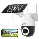 5MP AOV Solar Security Camera Wireless Outdoor Dual Lens 24/7 Recording 360° PTZ
