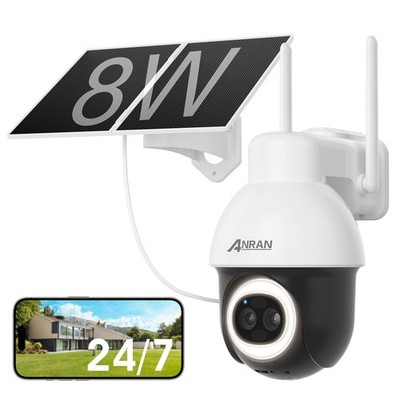 Wireless AOV Security Camera Solar Battery Audio Outdoor 24h Non-Stop Recording