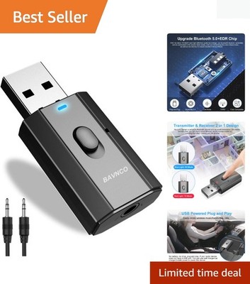 Wireless Bluetooth Audio Adapter | Mini Receiver-Transmitter for Any Device