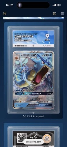 Pokemon Gyarados GX TCG SM212 Hidden Fates Ace 9 Mint
