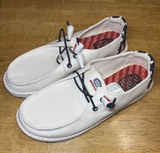 Hey Dude Womens Wendy Americana Off White Sz 9 excellent never worn condition