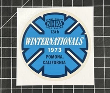 New Vintage NHRA  Pomona Winternationals Drag Racing Decal  1973