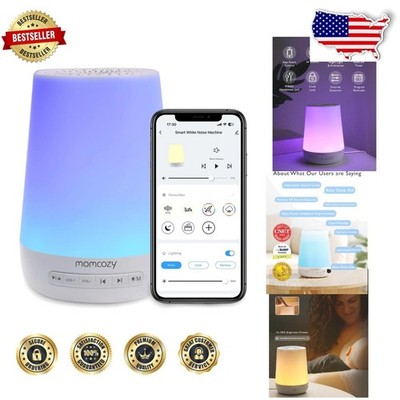Baby Sound Machine Blue - 34 Soothing Sounds, Night Light, App Control