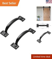 Durable 6-1/2" Black Appliance Pulls - Large Grip, 2 Pack, Perfect for Any Door