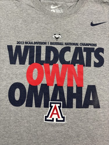 Arizona Wildcats Shirt Mens Large NCAA Baseball Champions 2012 Nike College Tee - Picture 2 of 8