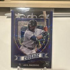 Akil Baddoo 2021 Panini Chronicles #14 Crusade Purple Velocity Detroit Tigers