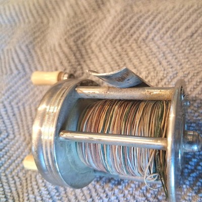 Vtg James Heddon's Sons 3 - 15 Dowagiac MI German Silver Reel Low