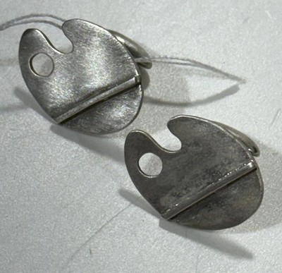 Sterling Silver Artist Hand Made Paint Palette Cuff Links Unique