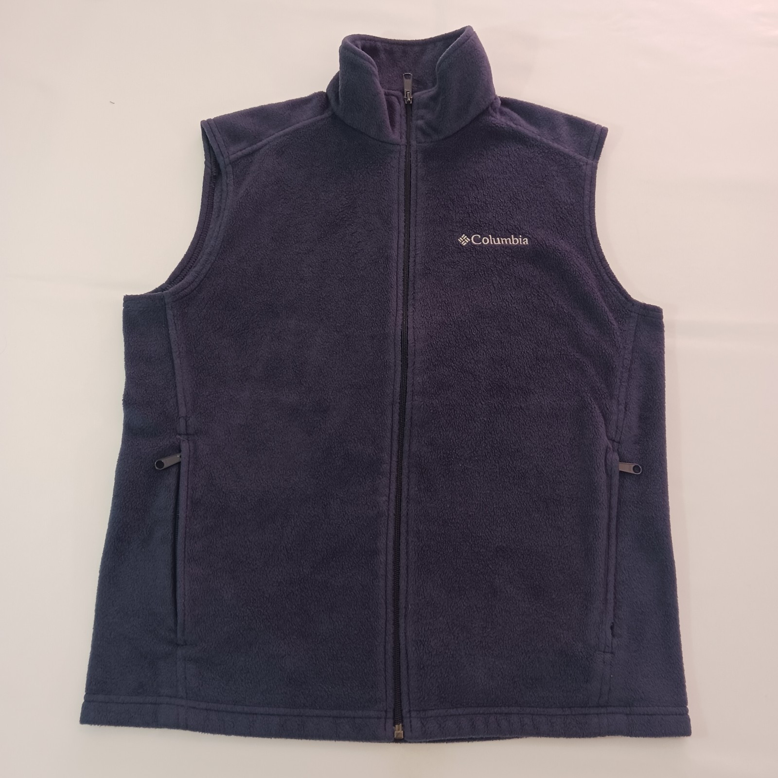 Columbia AM1535 Men's Blue Fleece Steens Mountain Full Zip Vest Size Medium