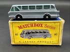 Vintage Lesney Matchbox #40 LONG DISTANCE COACH LIGHT BLUE Original Box COMPLETE