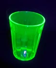 VTG Uranium Mid Century Modern Green Depression Glass Collectible Tumbler 4"