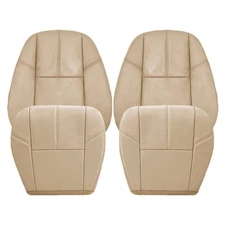 For 2007-2014 Chevy Tahoe Driver & Passenger Leather Seat Cover Tan