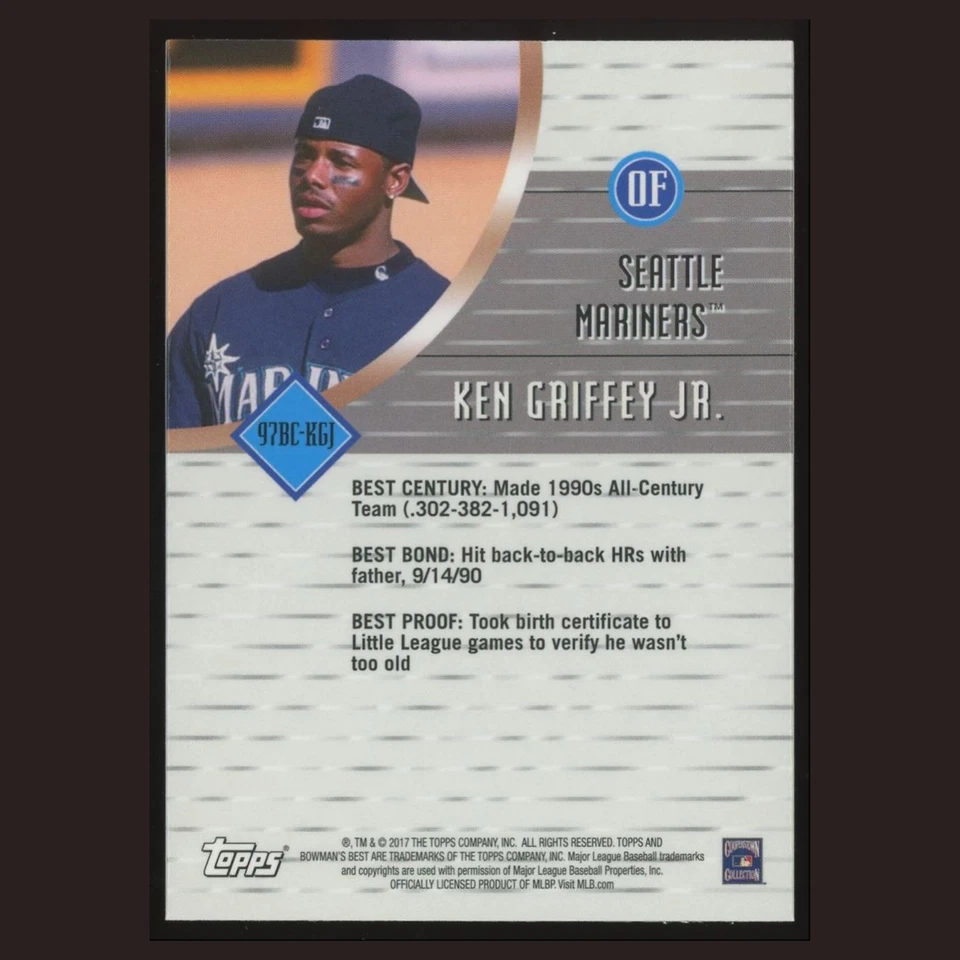Ken Griffey Jr #97BC-KGJ 2017 Bowmans Best 1997 年最佳剪裁折射水手 MLB — 第 4/4 张图片