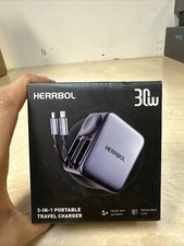 30W Fast Retractable Charger, 3 in 1 Retractable Wall Charger, USB C Charger