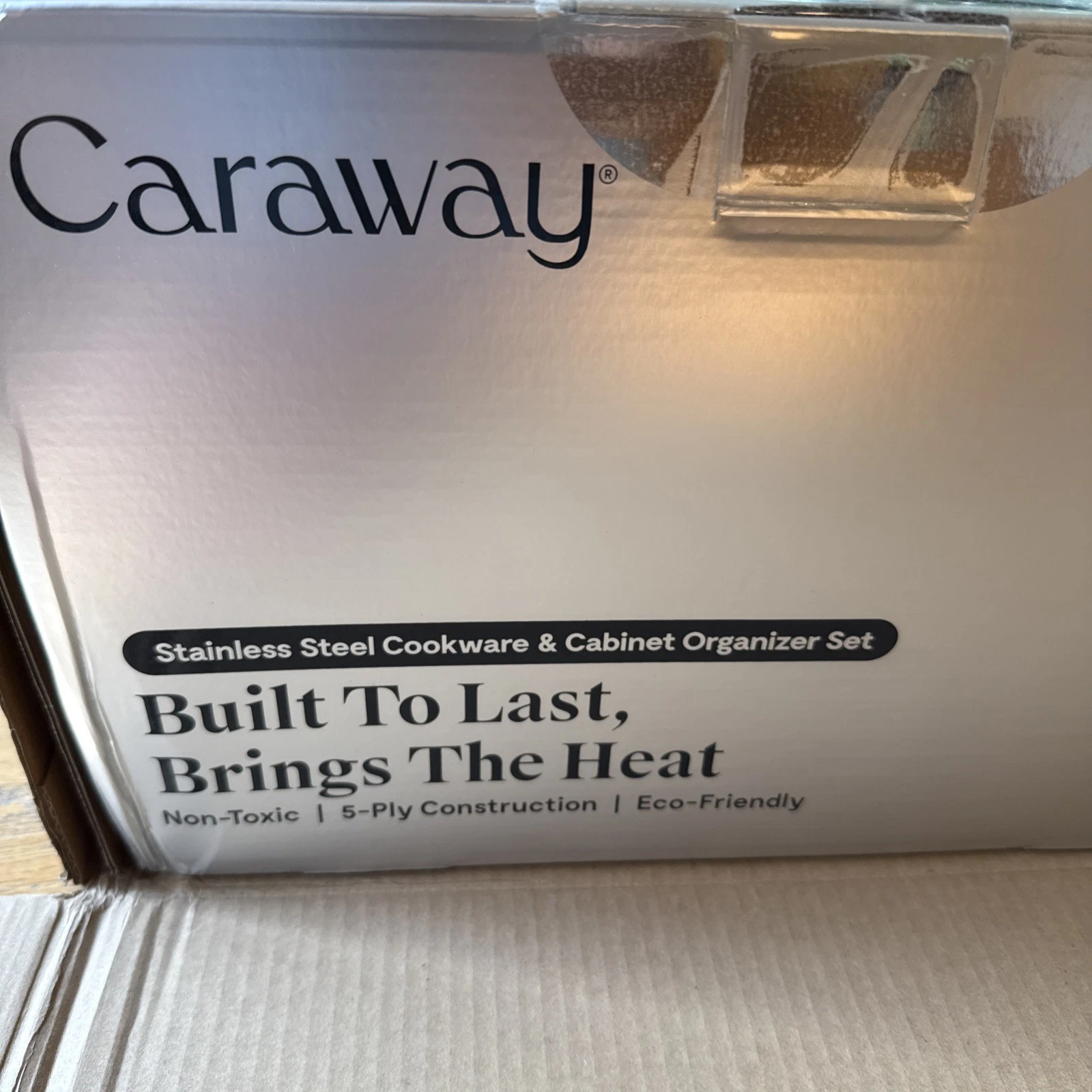 CARAWAY HOME Cookware Set Stainless Steel With Leak Proof Lid Silver 7 - Piece