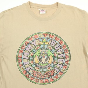 Vtg-Destroyed-Jimmy-Buffet-Tour-Promo-T-Shirt-LARGE-Sun-Wash-Faded-Distressed