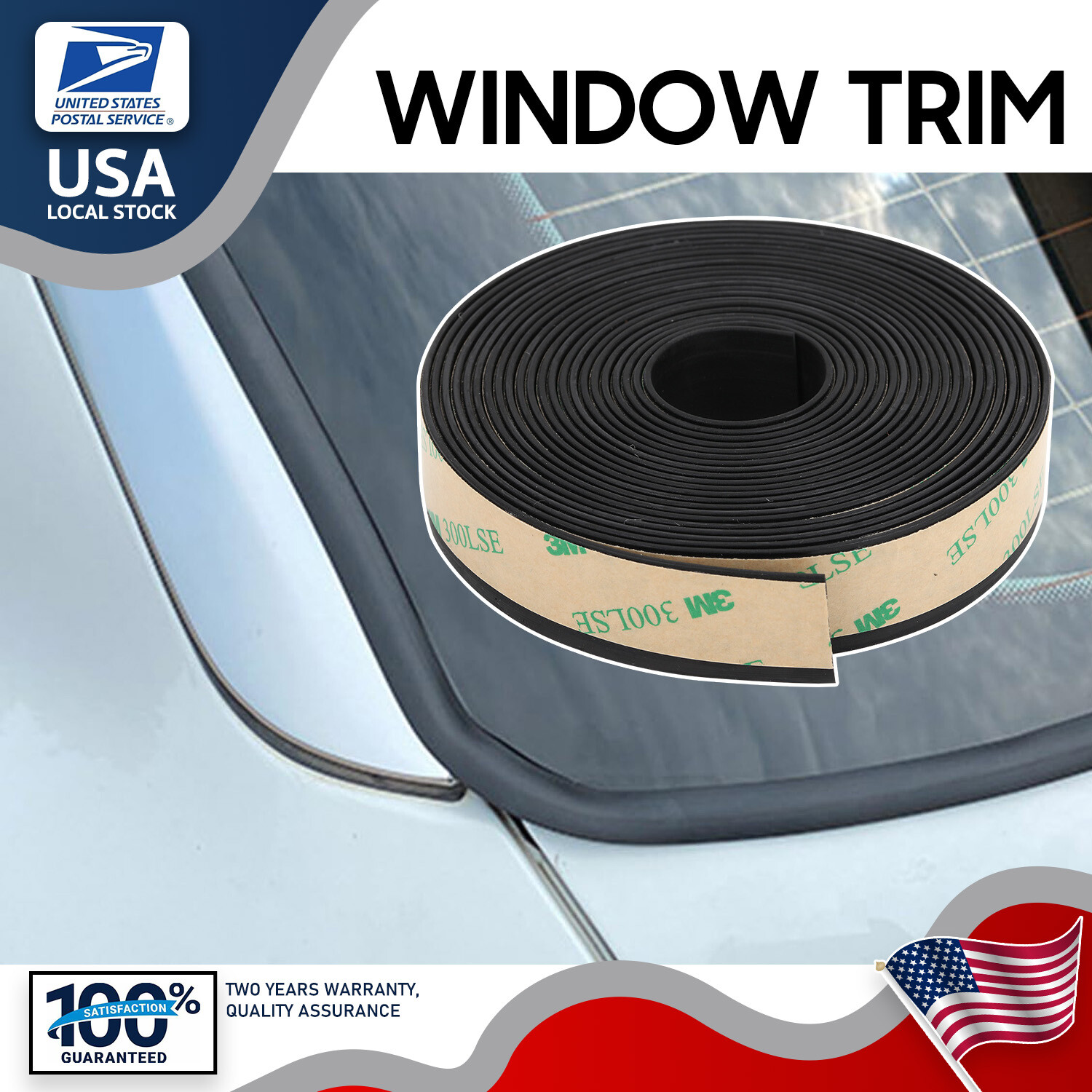 Rubber Seal Strip for Car Window Trim Edge Moulding Weatherstrip US