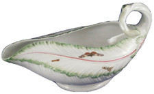 Antique 18thC Worcester Porcelain Cos Lettuce Leaf Sauce Dish Porzellan Sauciere