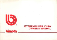 Libretto istruzioni per l'uso Bimota DB1 750 ORIGINALE Owner's Manual (ITA-ENG)