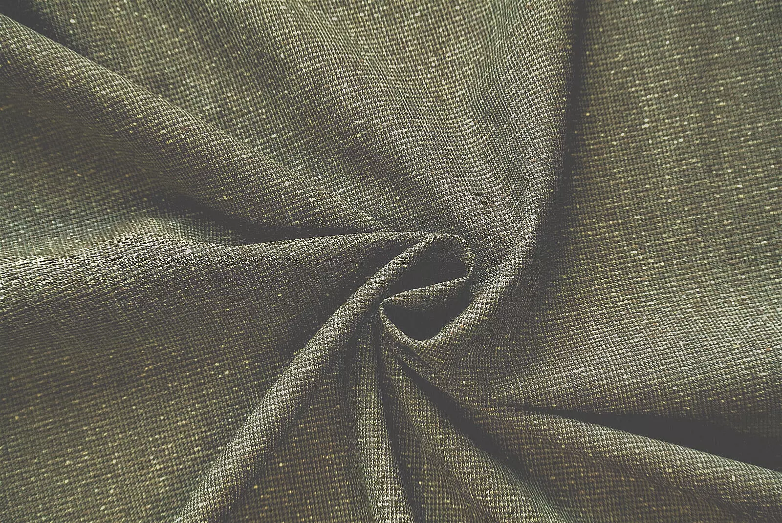 MARRON LAINE PURE   TEINTE GRISE TACHES TONALES TISSÉES PLAINES FABRIQUÉES EN ITALIE POUR DIOR E81