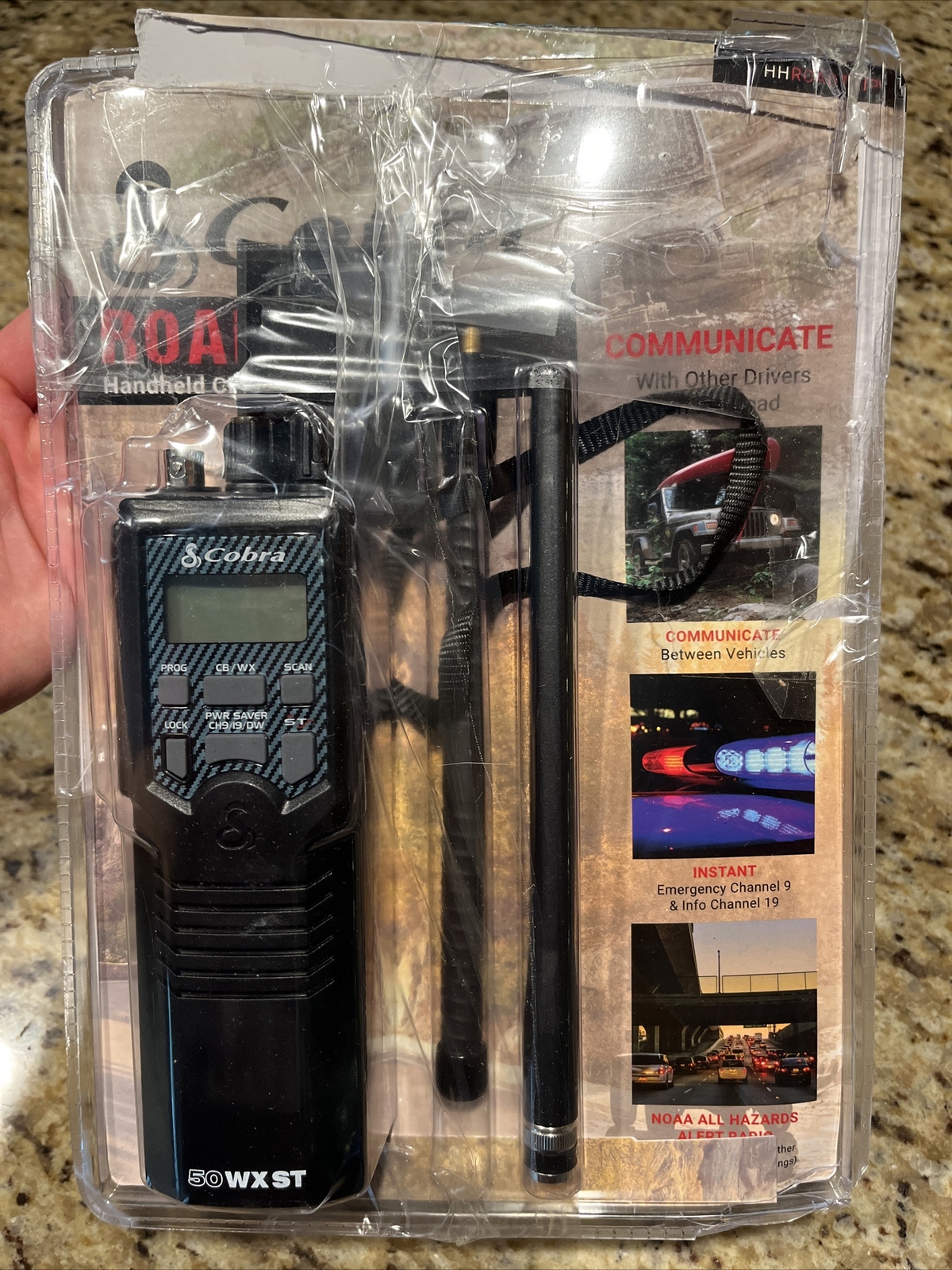 Cobra HH RT 50 Road Trip Portable 40 Channel CB Radio With External