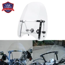 For Triumph Bonneville Bobber T100 SE T120 Windshield Windscreen 17"×15" Clear