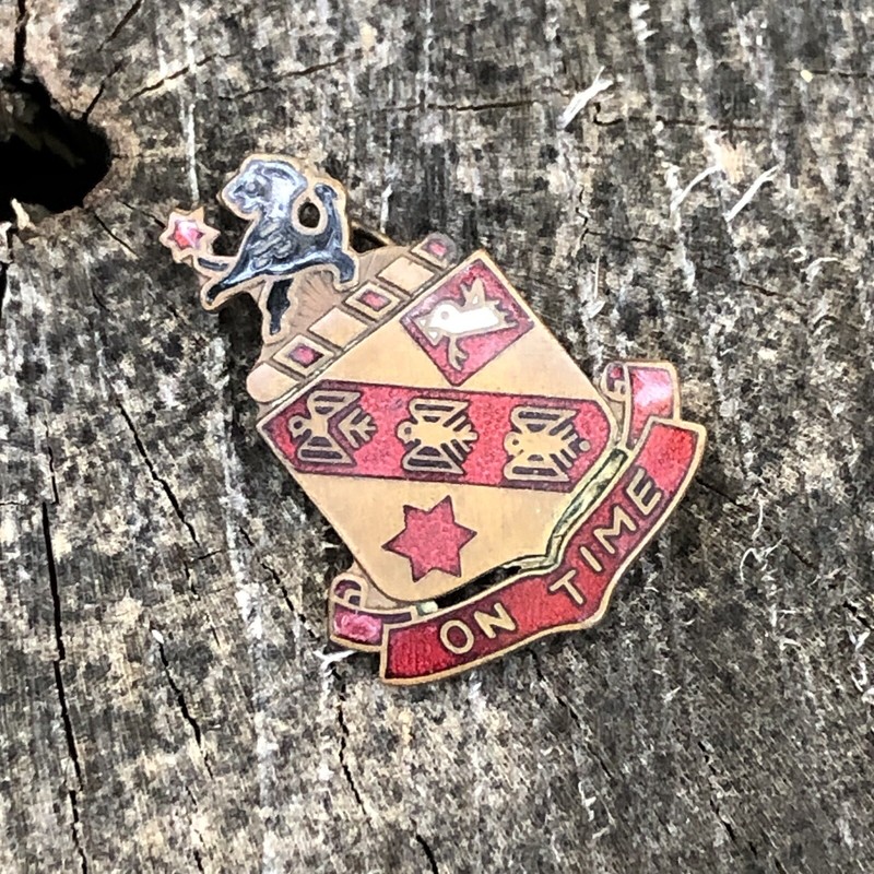 Vintage N.S. Meyer Military Pin "ON TIME" USA