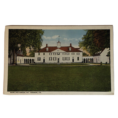 Bowling Green Mount Vernon Virginia Postcard Vintage George Washington Unposted