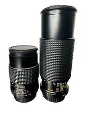 ROKINON MC 1:4.5/4.8 f=80-250 mm & SEARS MC 1:2.8 f=135mm Camera Lens Lot