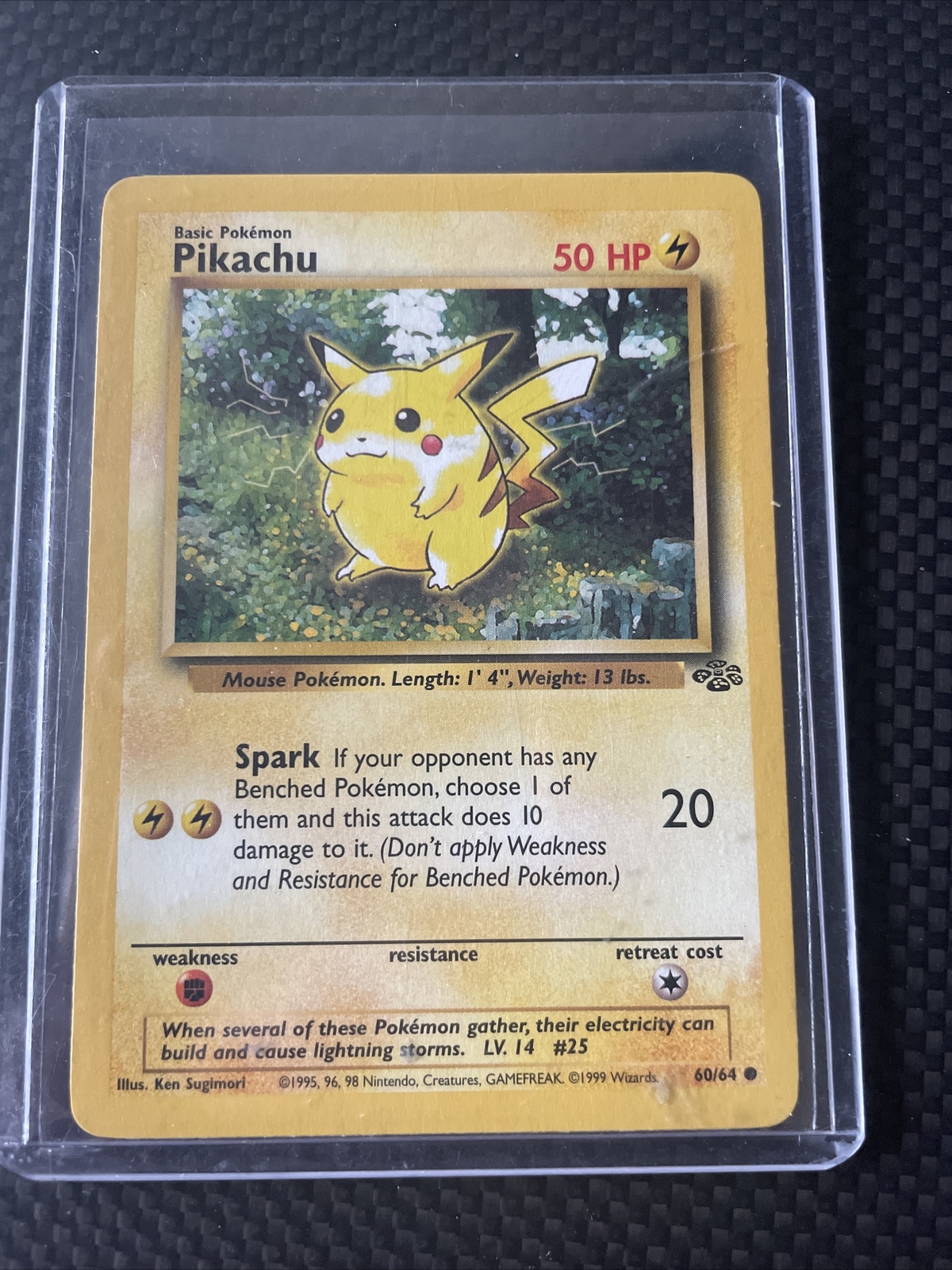 Pikachu 1st Edition Jungle Red Cheeks 60/64 Pokemon Card Vintage NEAR MINT
