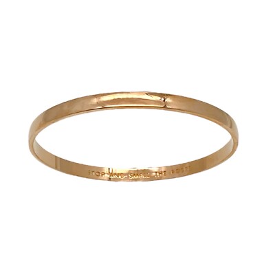 Kate Spade Bracelet Idiom Bangle Rose Gold Stop and Smell the - Main Image