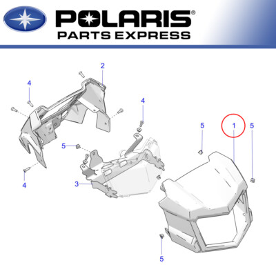2020 POLARIS SPORTSMAN 850 LE 48'' OEM FURY RED HEADLIGHT POD COVER 5452931-575