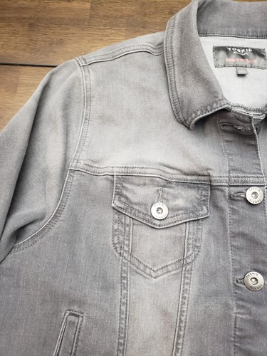 Torrid Soft Denim Trucker Jean Jacket Sz 1 Gray Stretch - Picture 4 of 15