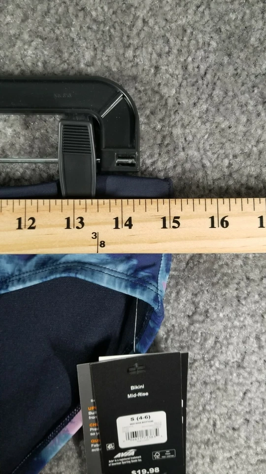 Parte inferior de bikini Avia para mujer talla S/4-6 tie dye tiro medio azul/multi nuevo con etiquetas natación baño Foto 2 de 4