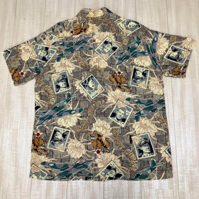 Real McCOY'S Pine Mcswine aloha shirt men Size L Rayon Short