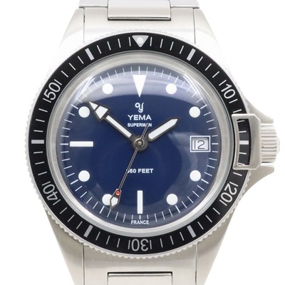 YEMA Superman Heritage YMHF1573-GM Date Blue Dial Quartz Men'