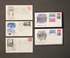 First Day of Issue Stamps Lot: Apollo 11 - Defenders of Freedom - more