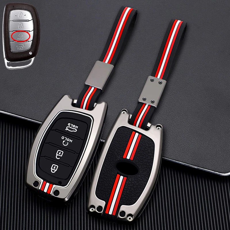 For Hyundai Sonata Tucson Elantra Ix35 Zinc Alloy Silicone Car Key Case Cover Foto 4 de 4