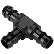 1/2" 13mm Hose Barb Tee T Fitting Adapter Aluminum Black