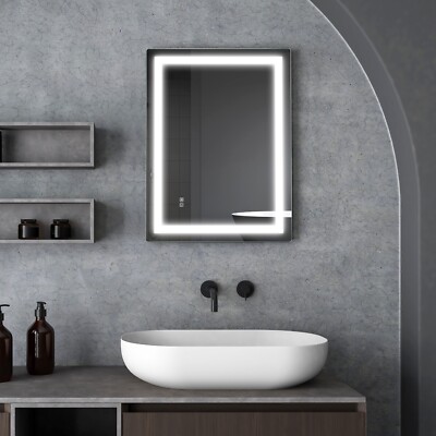 Mariana 24'' W x 32'' H Rectangular LED Bathroom Mirror with Dimmer & Defogger