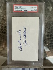 JOE BLACK *PSA Certified Autographed index card* -DODGERS ROY - Negro League