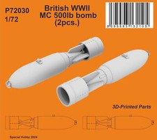 CMK/Czech Master Kits P72030 1:72 British WWII MC 500lb bomb Mk.IV (2 pcs.)