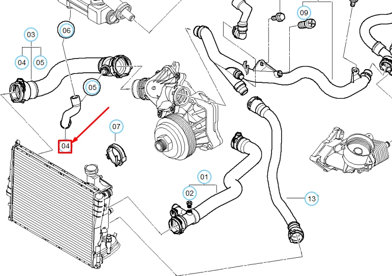 BMW 3 E46 Kühlsystem Wasserschlauch 11537786724 7786724 NEUES