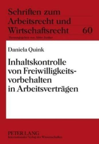 Thumbnail - Inhaltskontrolle Von Freiwilligkeitsvorbehalten In Arbeitsverträgen