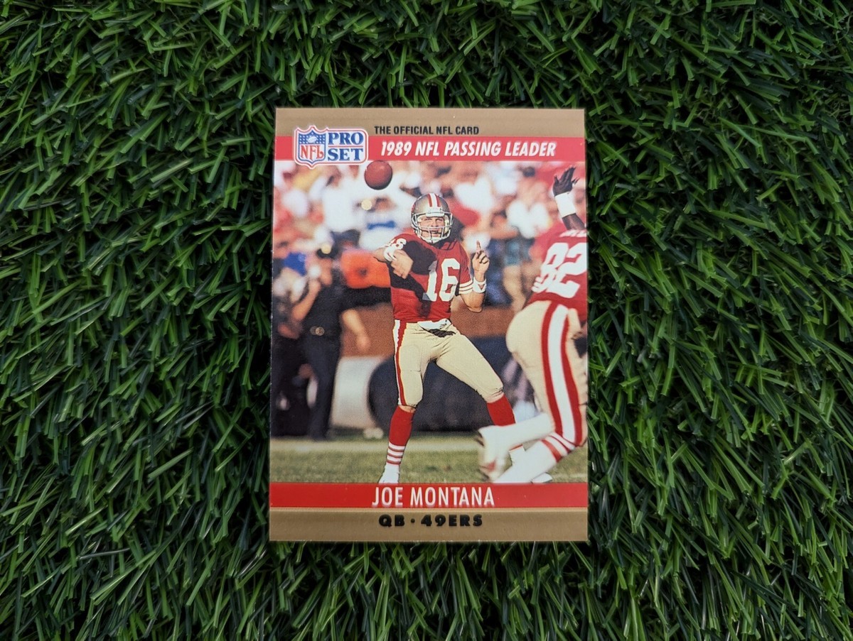 1990 Pro Set Joe Montana 1989 NFL Passing Leader Football Card #8